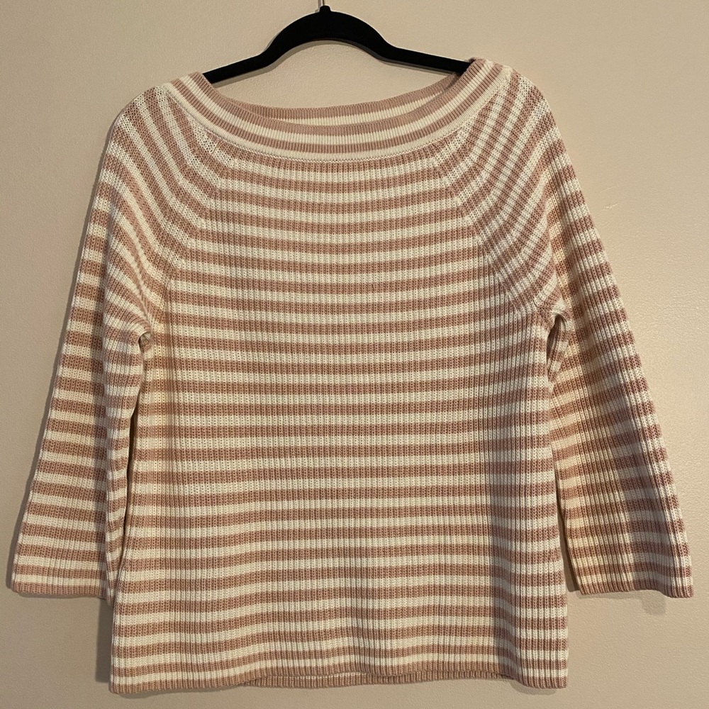 J.Crew Striped Boatneck Sweater. EUC
